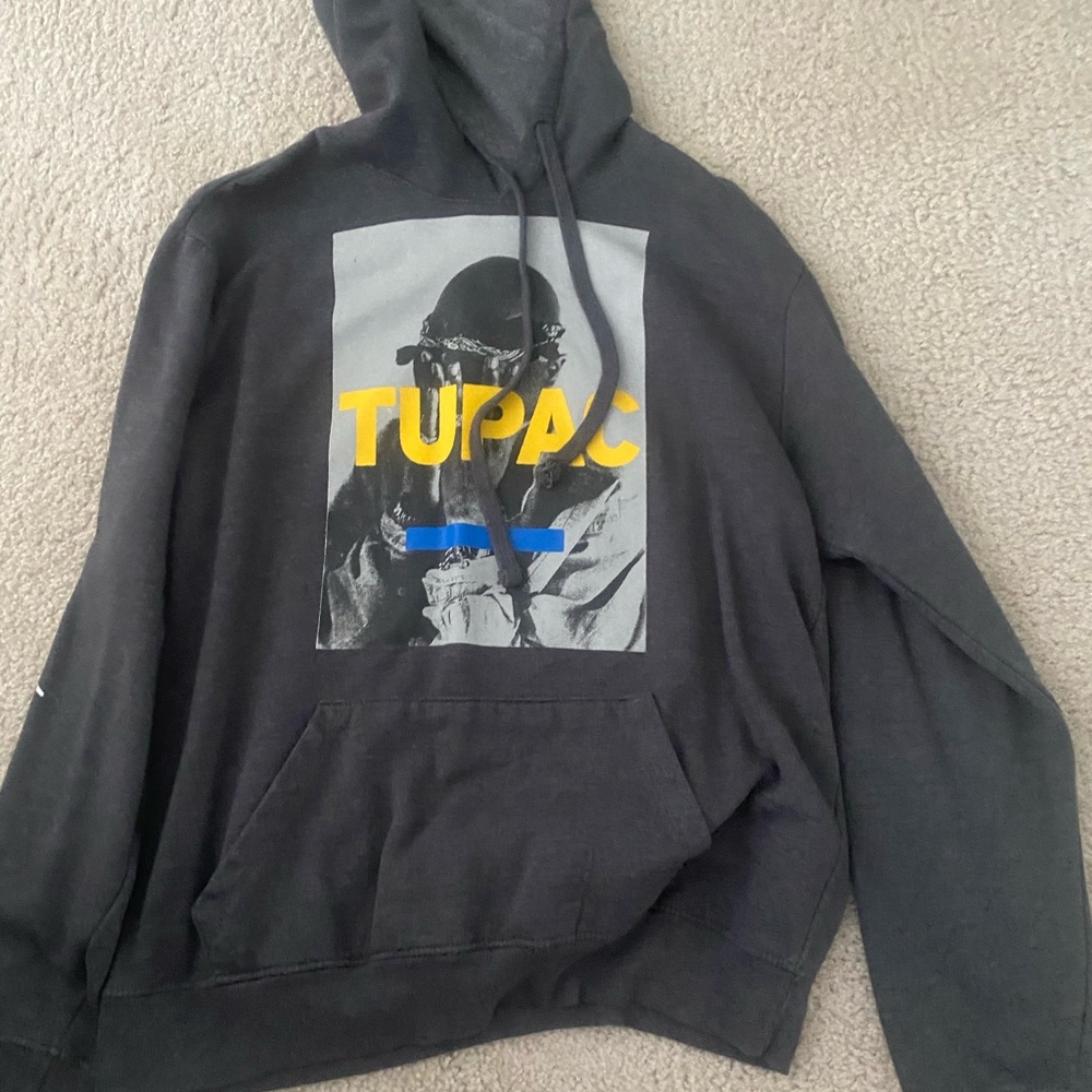 Gray Tupac Sweatshirt Mens Medium